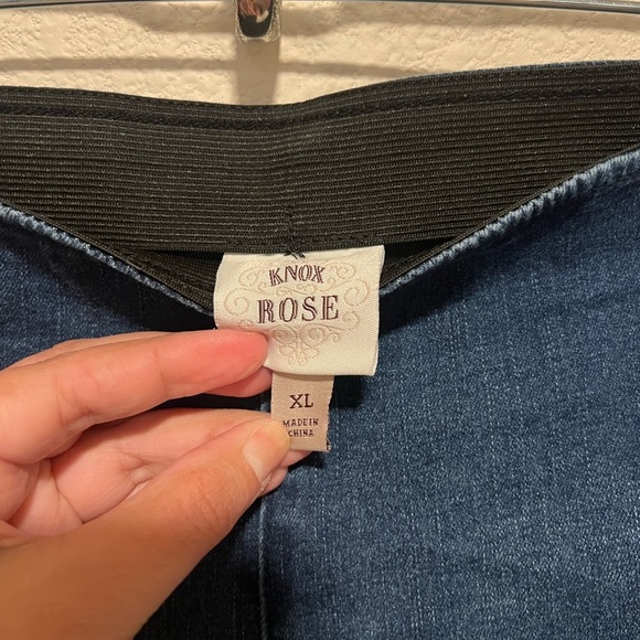 Knox Rose Blue Flare & Wide Leg Jeans - Picture 2 of 4